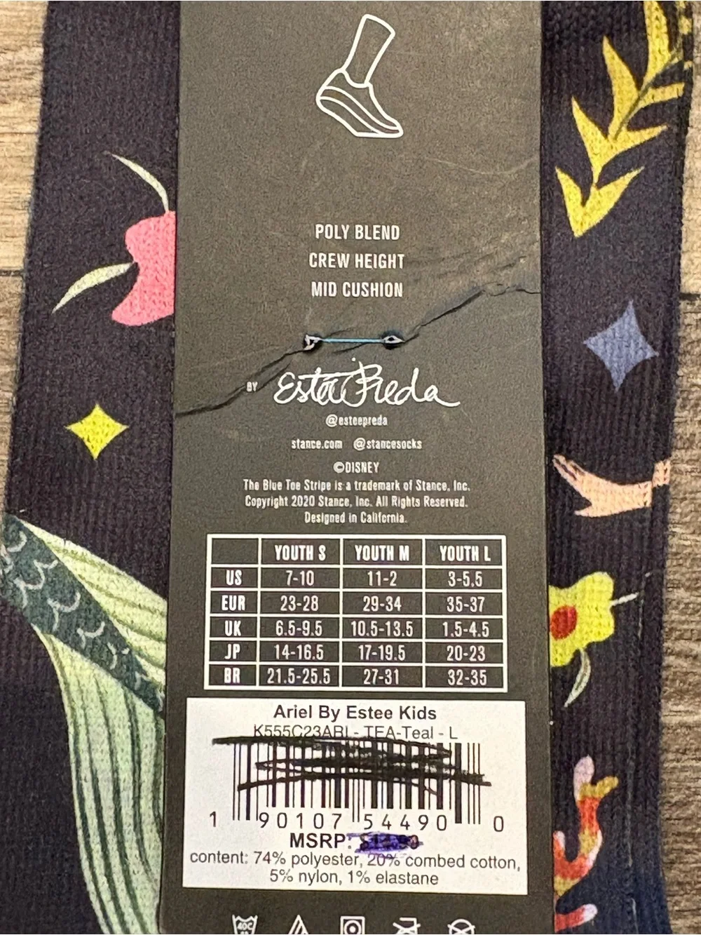 Stance x Disney The Little Mermaid Crew Socks - Youth Large